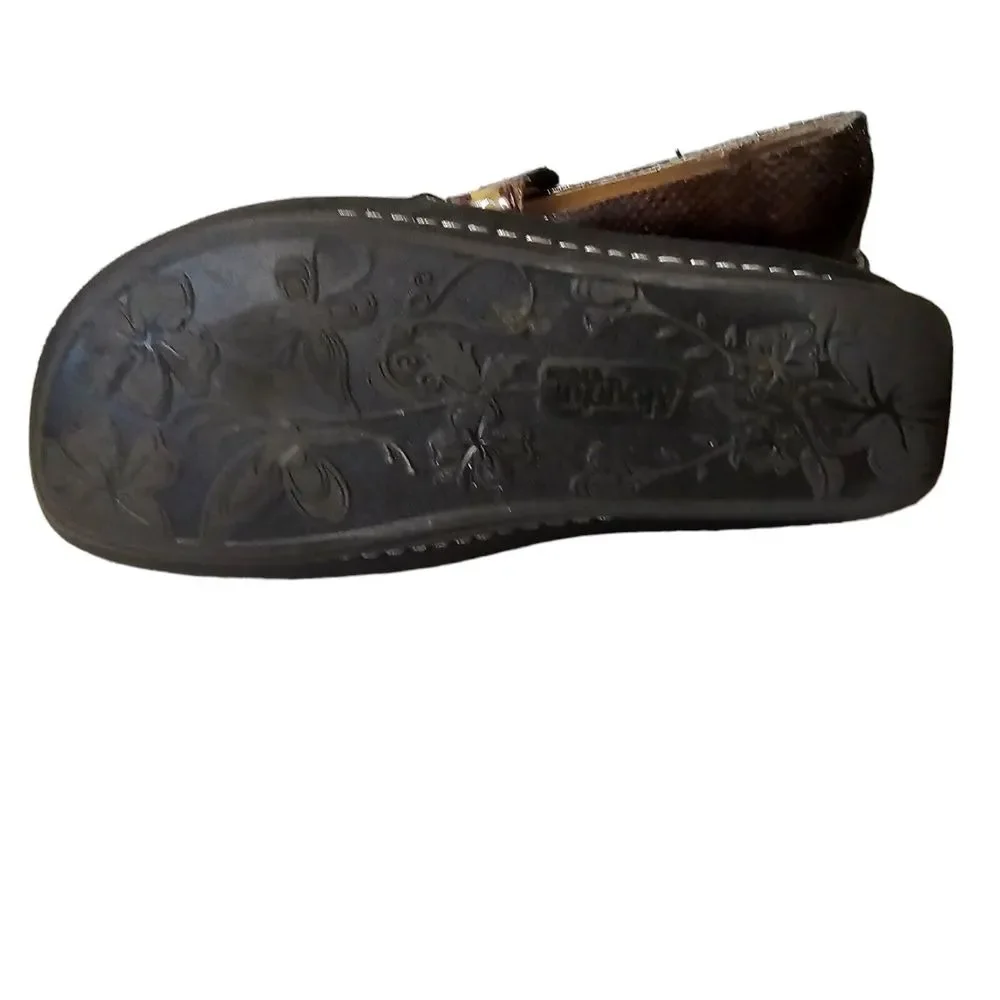 Alegria PG Lite Mary Jane‎ Metallic Faux Snake Skin FEL-709 Size 38 US 8-8.5